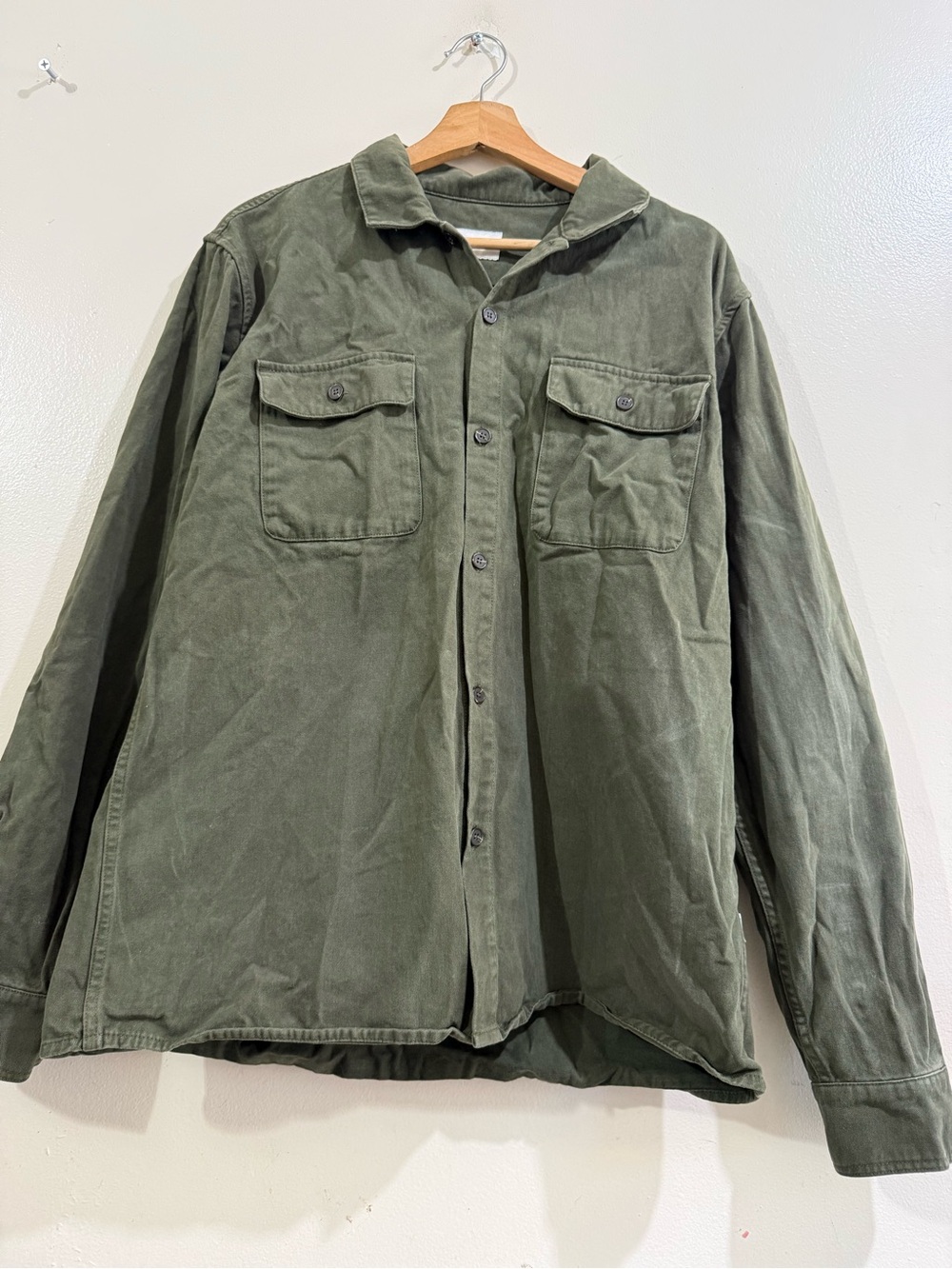 Rhythm Military Field Shirt Jacket in Olive